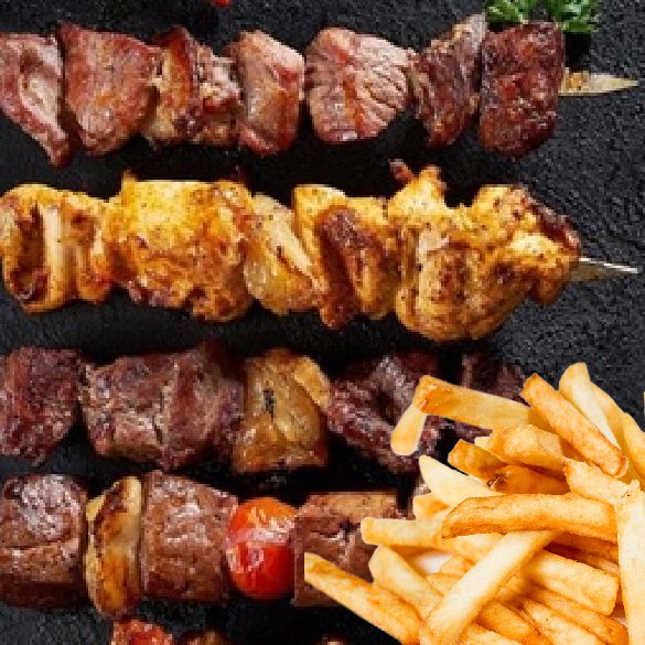 Шашлык из баранины (корейка) + фри